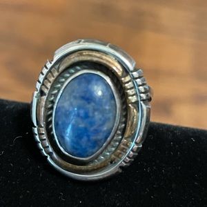 Gold and silver sodalite ring